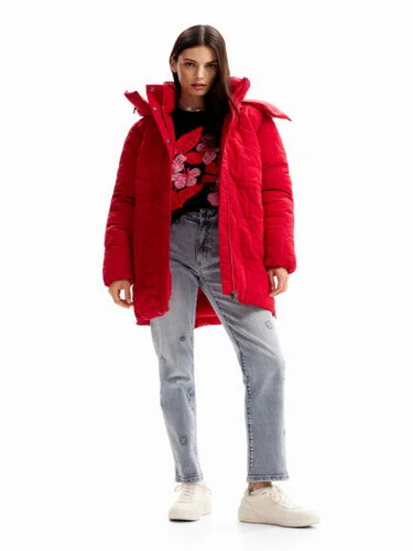 Desigual Tulip Winter Jacket Rojo