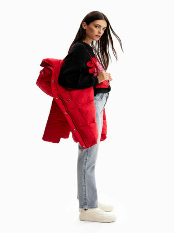 Desigual Tulip Winter Jacket Rojo