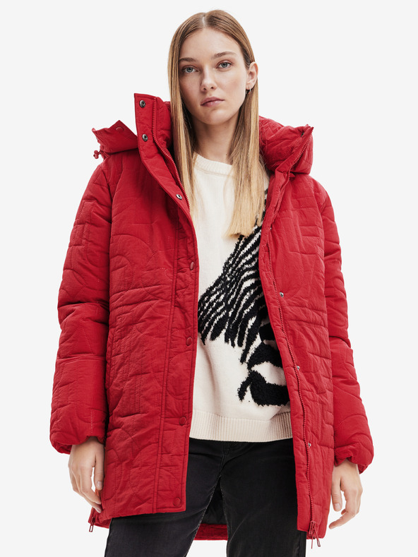 Desigual Tulip Winter Jacket Rojo