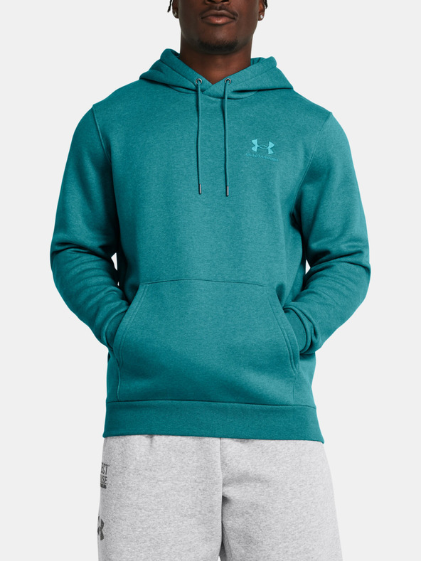 Under Armour UA Essential Fleece Hoodie Sweatshirt Azul