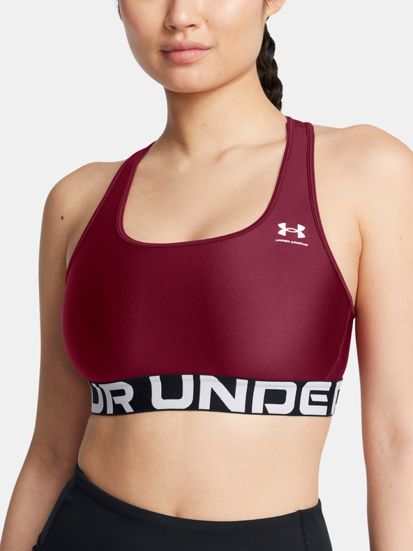 Under Armour UA HG Mid Branded Podprsenka Červená