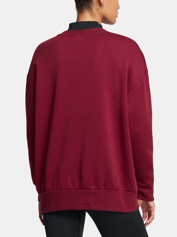 Under Armour UA Icon Fleece OS Crew Sweatshirt Rojo