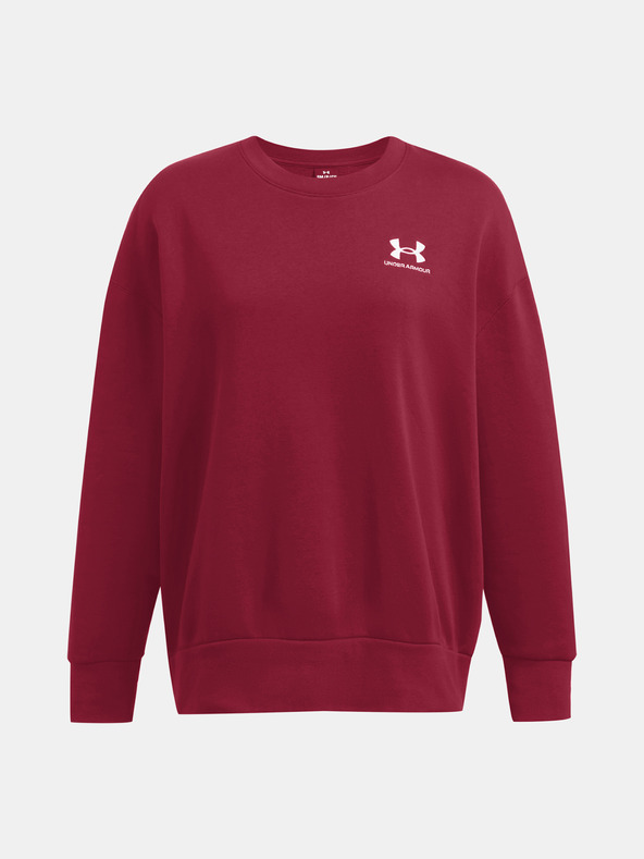 Under Armour UA Icon Fleece OS Crew Sweatshirt Rojo