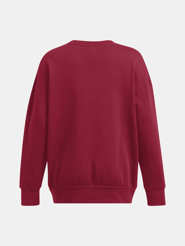 Under Armour UA Icon Fleece OS Crew Sweatshirt Rojo