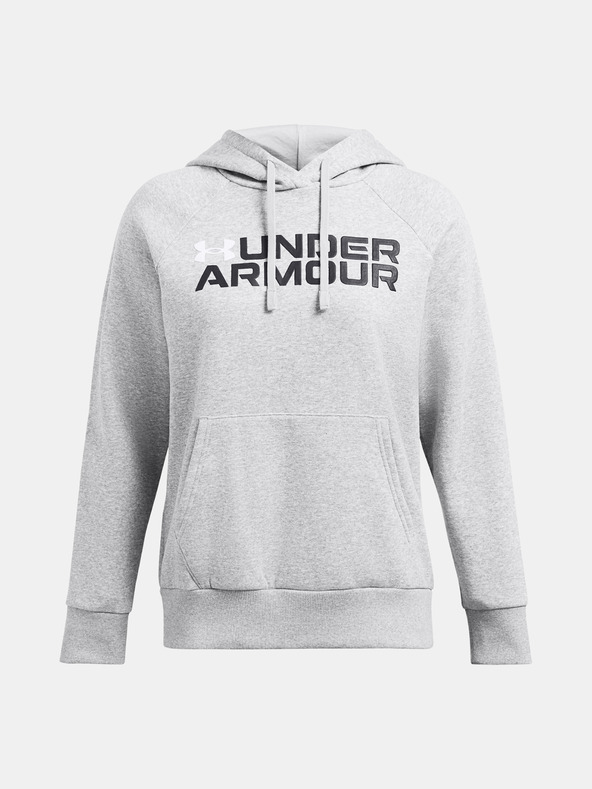 Under Armour Rival Fleece Wordmark Hoodie Sweatshirt Gris