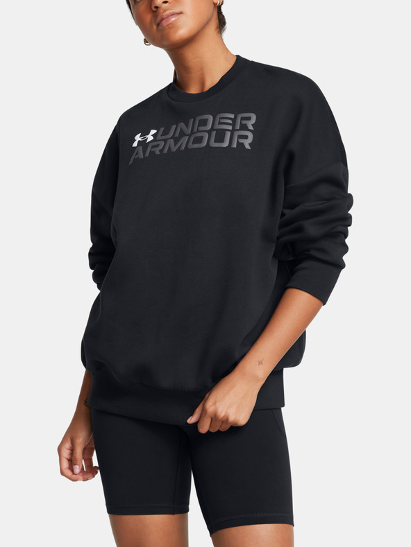 Under Armour Rival Fleece WordmarkOS Crew Sweatshirt Negro