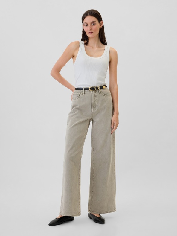 GAP High Rise Wide Jeans Gris