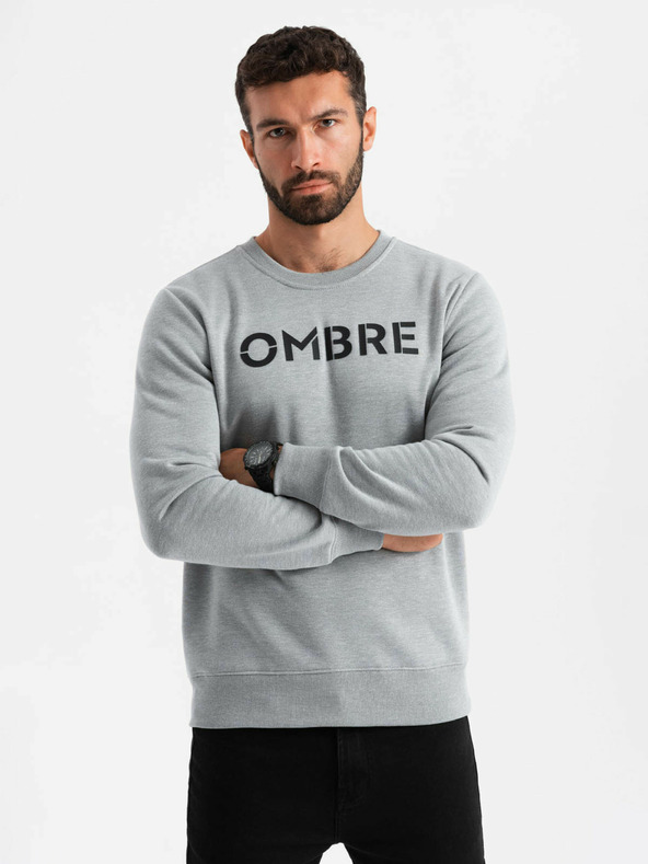 Ombre Clothing Sudadera Gris