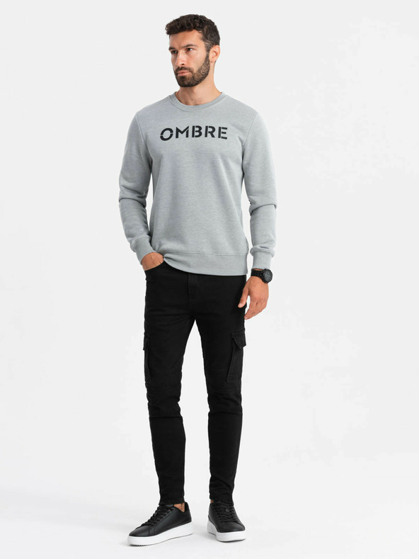 Ombre Clothing Sudadera Gris