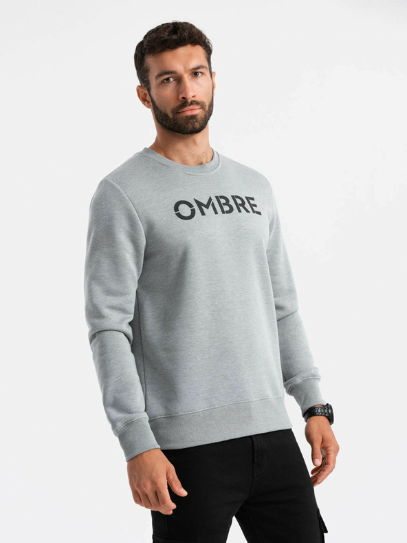 Ombre Clothing Sudadera Gris