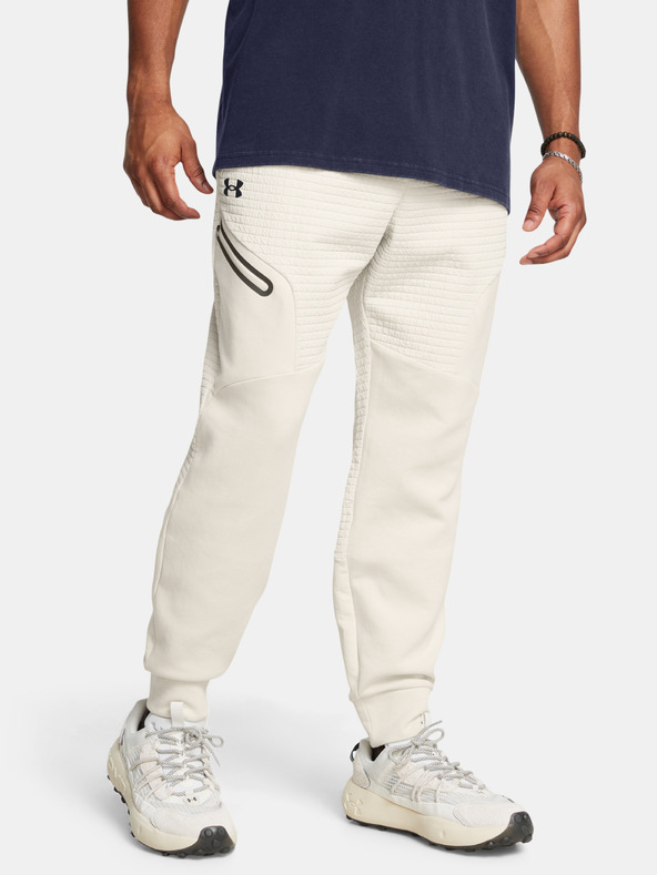 Under Armour UA Unstoppable Flc Grid Jrg Sweatpants Blanco