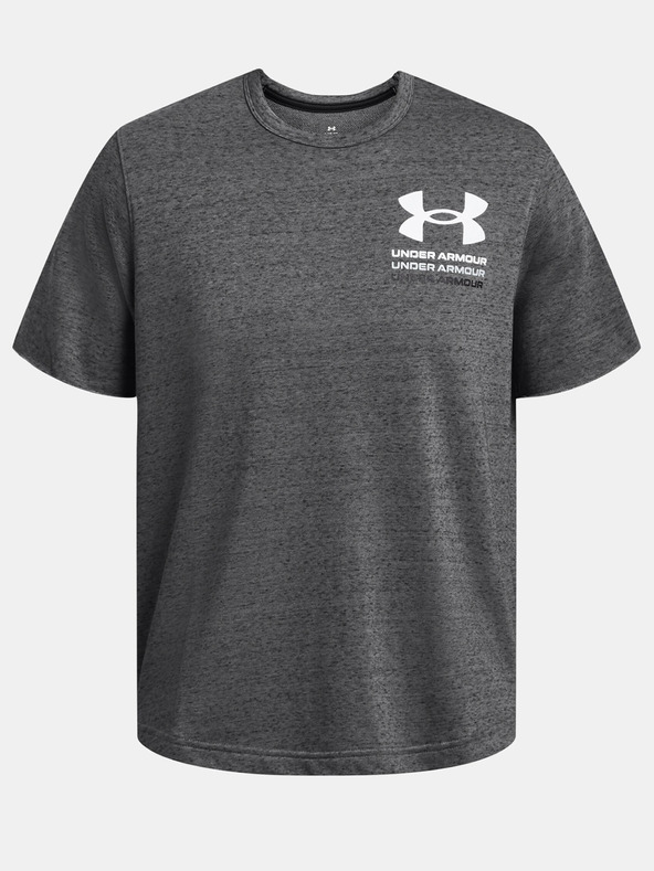 Under Armour UA Rival Terry SS Colorblock T-shirt Gris