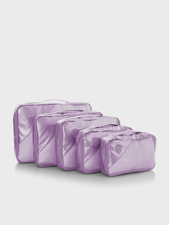 Heys Metallic Packing Cube 5pc Bag Violeta