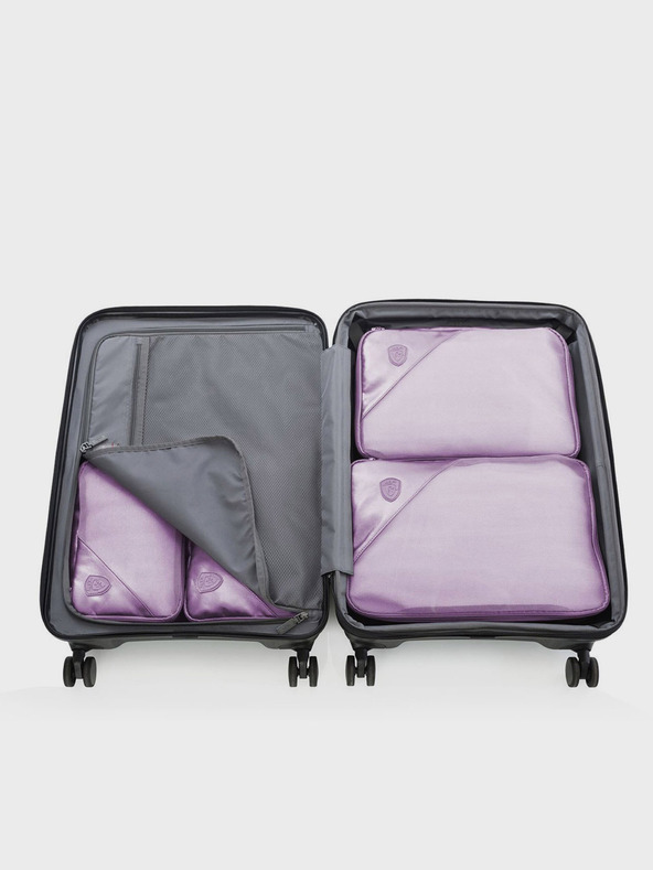 Heys Metallic Packing Cube 5pc Bag Violeta