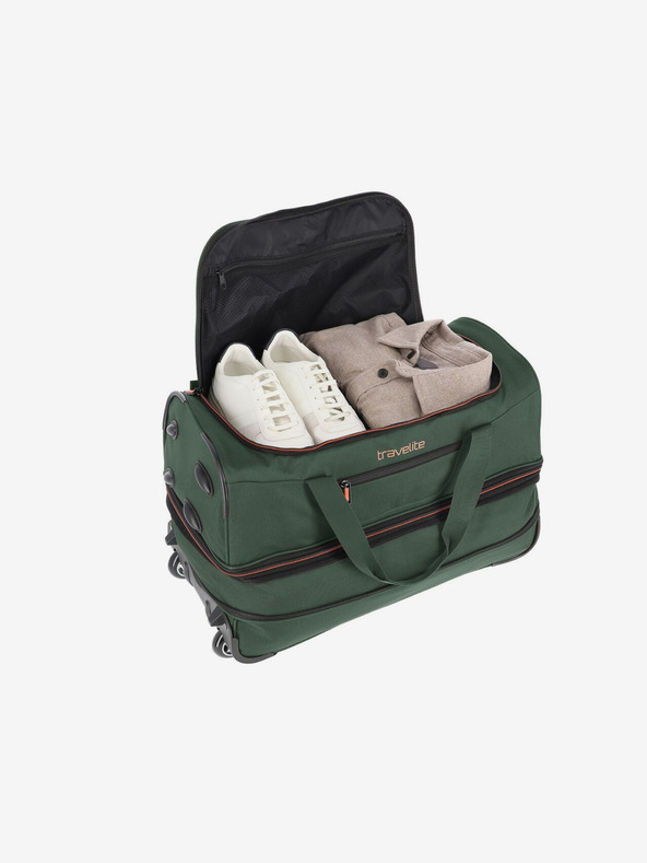 Travelite Basics Wheeled Duffle S Travel Bag Verde