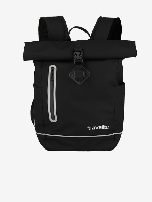 Travelite Basics Roll-up Plane Black Backpack Negro