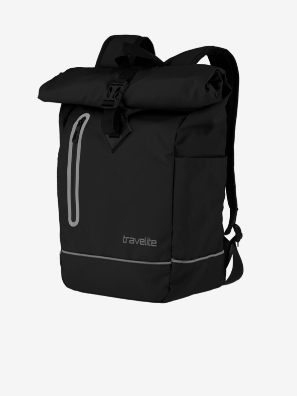 Travelite Basics Roll-up Plane Black Backpack Negro