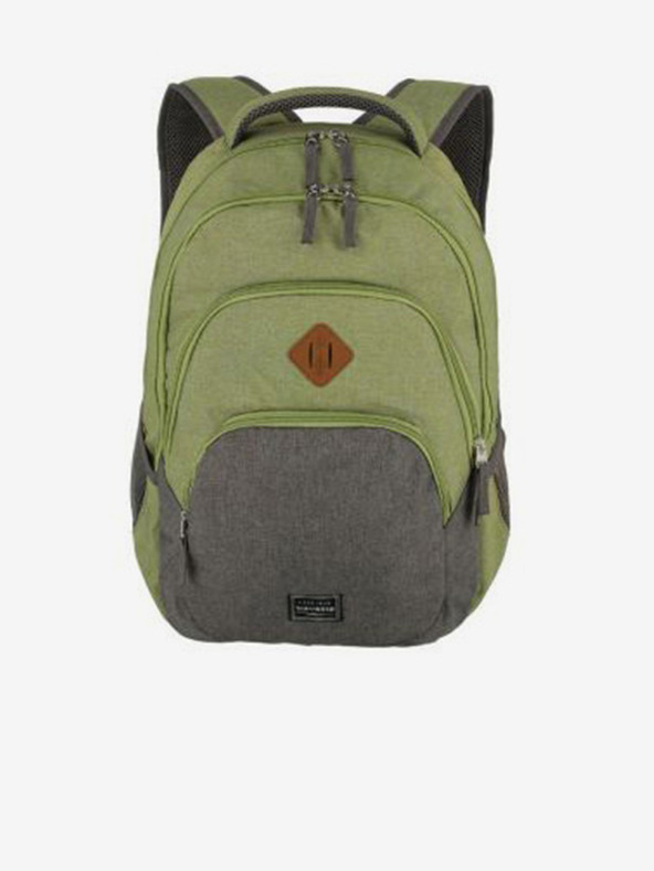 Travelite Basics Melange Green/grey Batoh Zelená