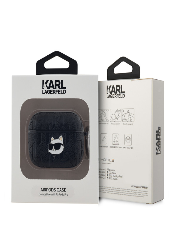 Karl Lagerfeld Airpods Pro Black Pouzdro Černá