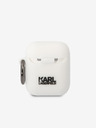 Karl Lagerfeld Airpods 1/2 White Pouzdro