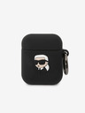 Karl Lagerfeld AirPods 1/2 Black Pouzdro