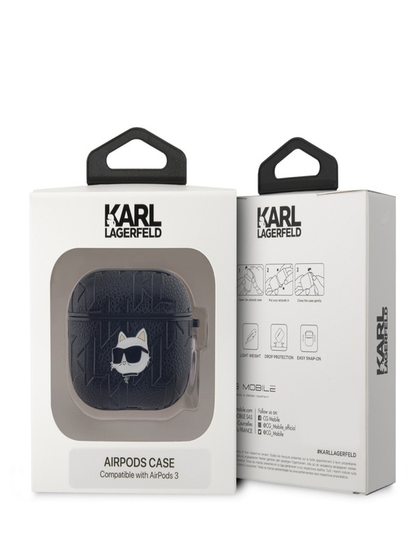 Karl Lagerfeld AirPods 3 Black Pouzdro Černá