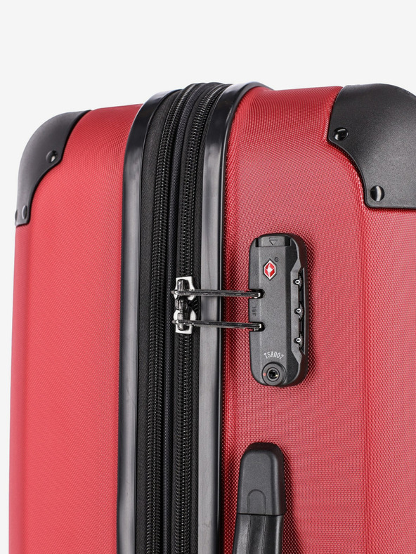 Travelite City 4w M Suitcase Rojo