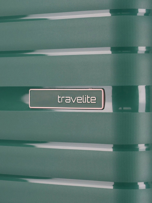 Travelite Trient L Green Suitcase Azul