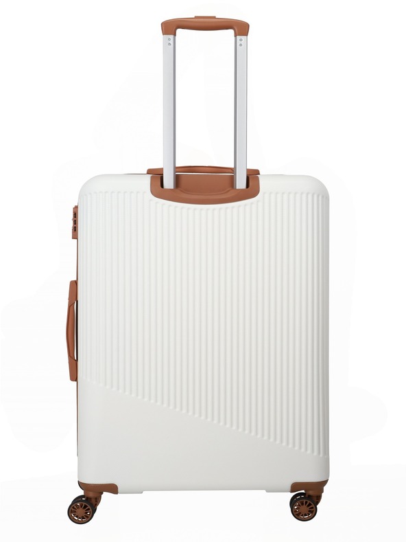 Travelite Bali L White/Cognac Suitcase Blanco