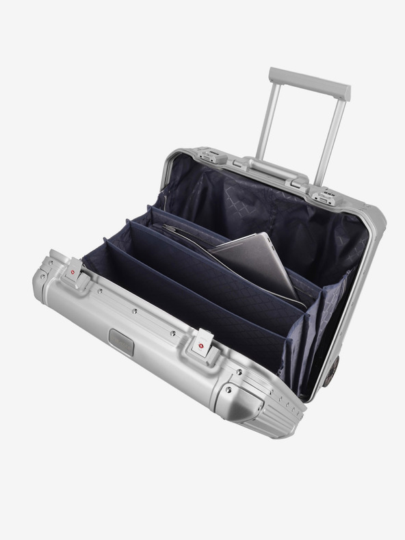 Travelite Next Business Wheeler Silver Suitcase Plateado