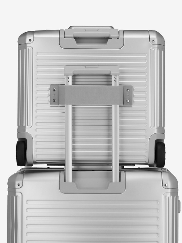 Travelite Next Business Wheeler Silver Suitcase Plateado