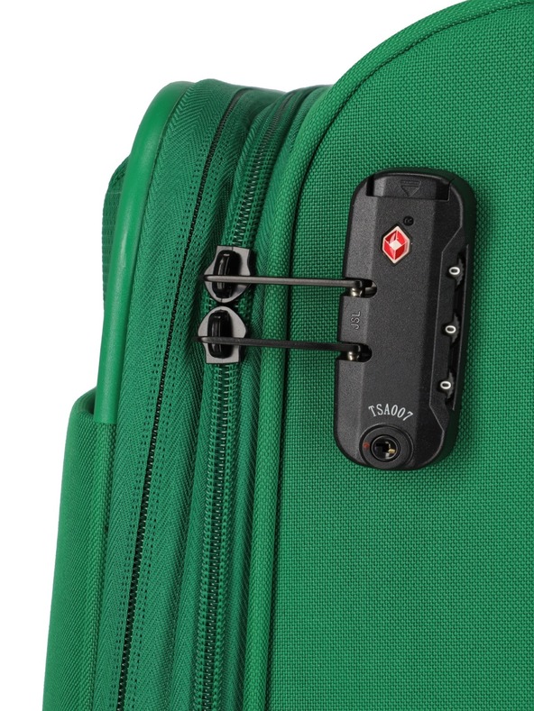 Travelite Rügen L Green Suitcase Verde