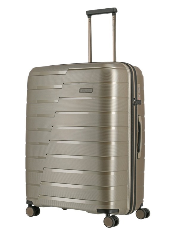 Travelite Air Base L Champagne Metallic Suitcase Marrón