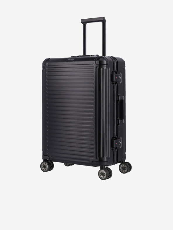 Travelite Next 4w M Black Suitcase Negro