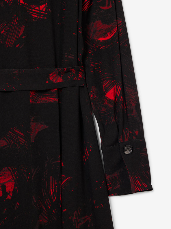 Desigual Scribbles Lacroix Dresses Negro