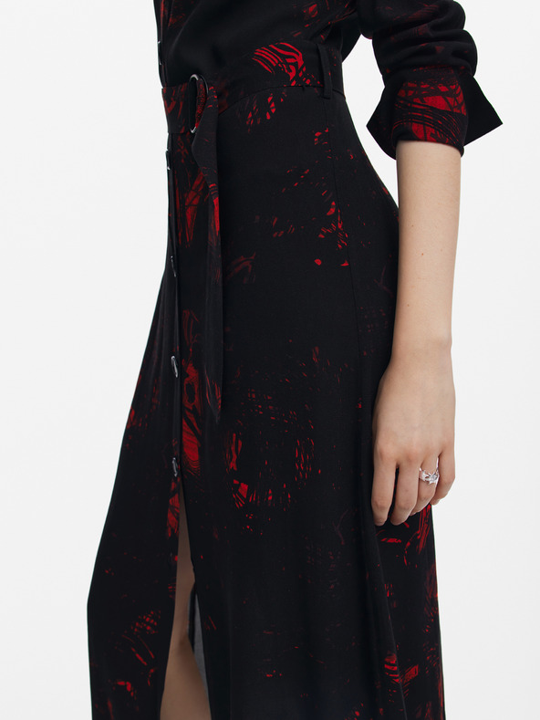 Desigual Scribbles Lacroix Dresses Negro