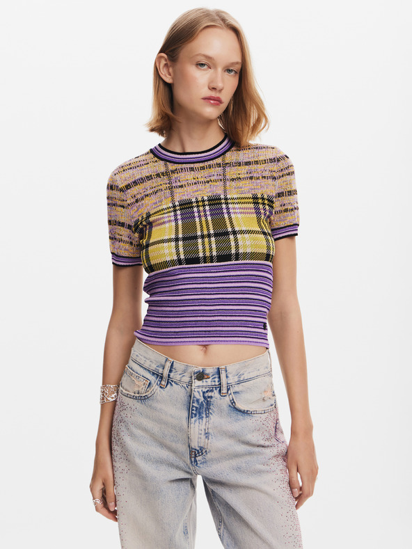 Desigual Cuadri T-shirt Violeta