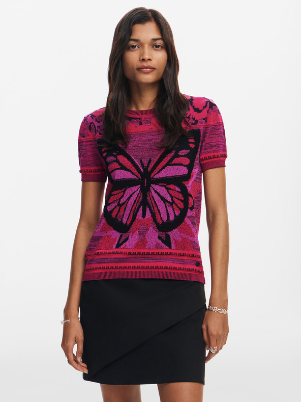 Desigual Butterfly T-shirt Rosa