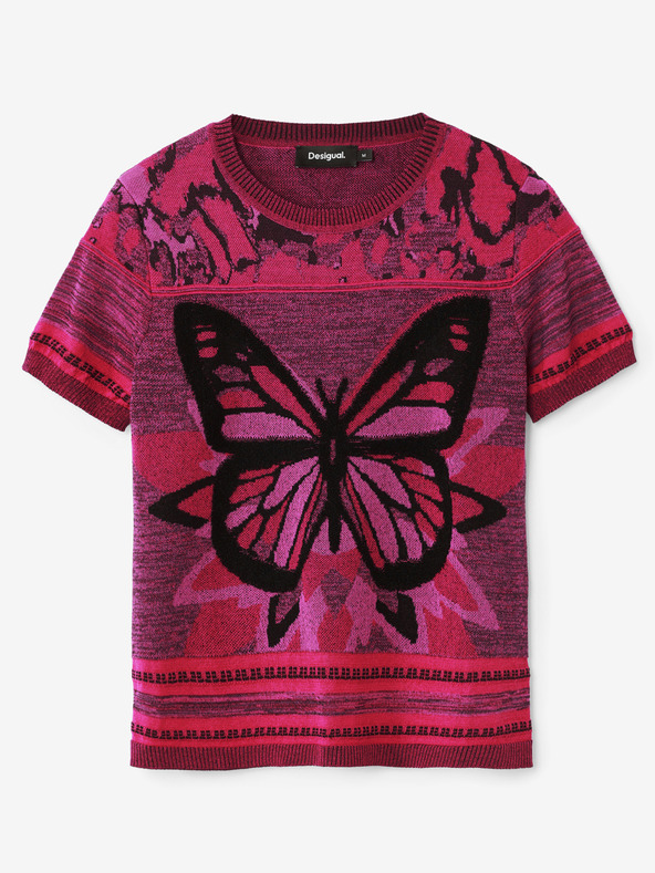 Desigual Butterfly T-shirt Rosa