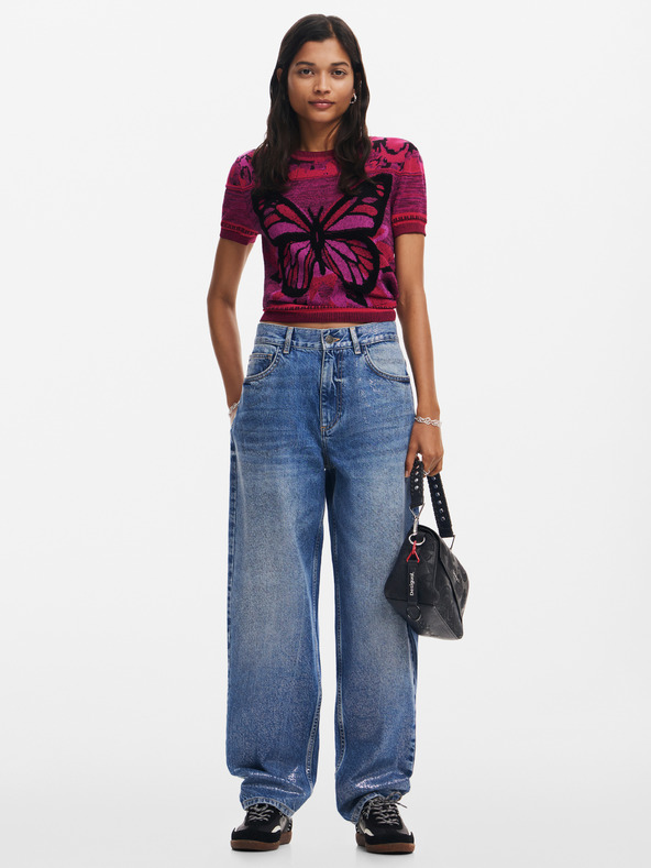 Desigual Butterfly T-shirt Rosa