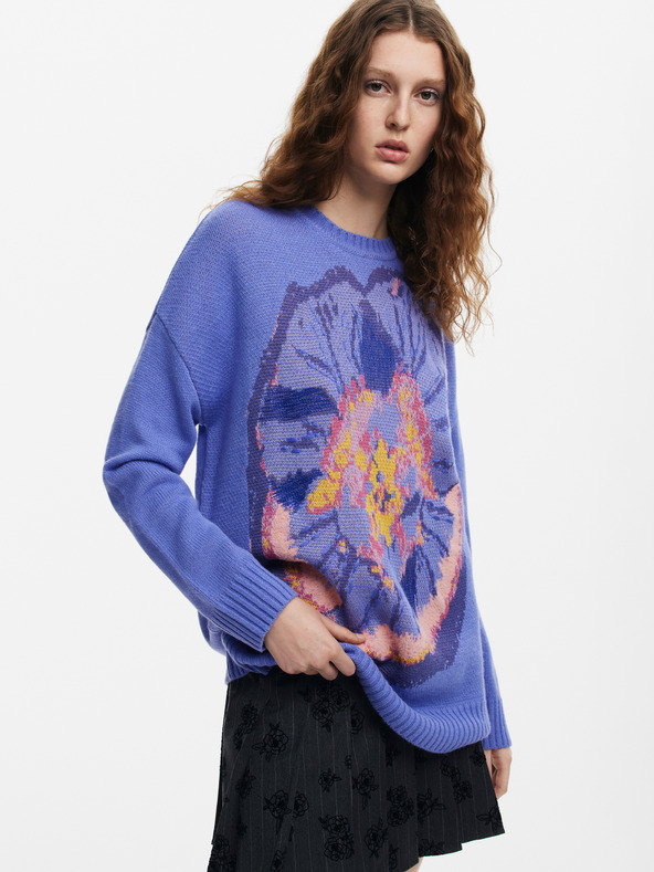 Desigual Pensee Lacroix Sweater Violeta