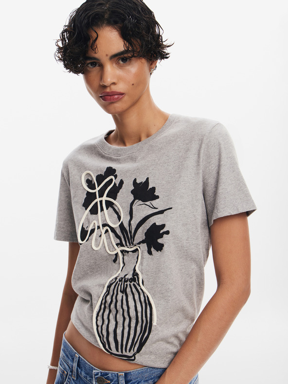 Desigual Shadow T-shirt Gris