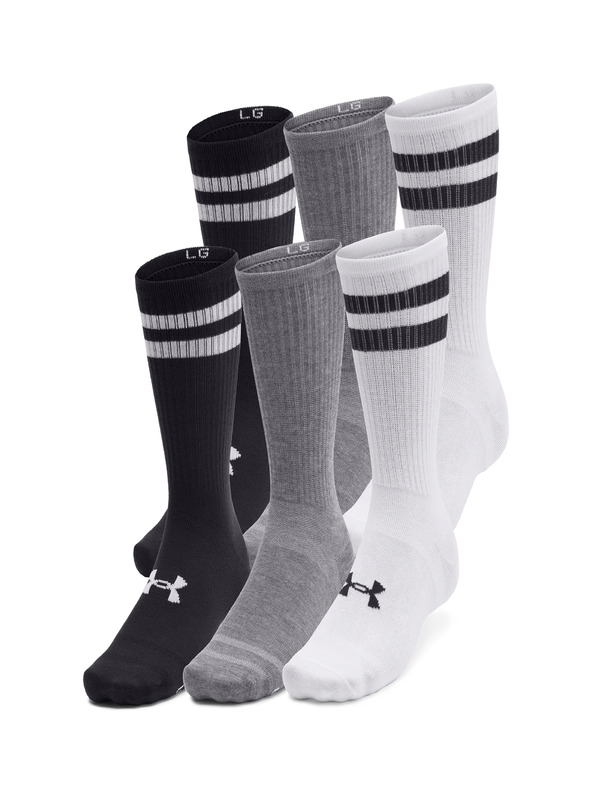 Under Armour UA Essential Crew Socks 6 Pairs Blanco