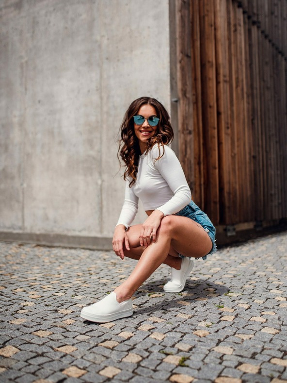 Vuch Seraphyn White Slip On Bílá