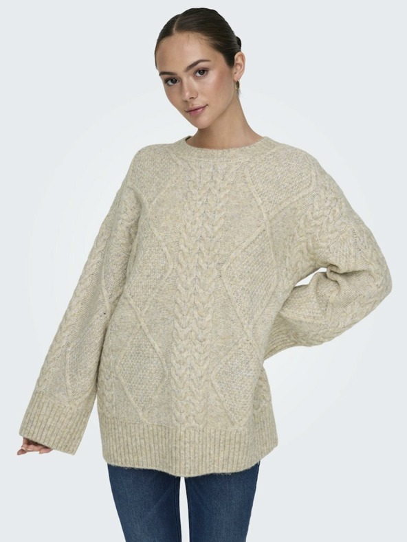 Jacqueline De Yong Silja Sweater Beis