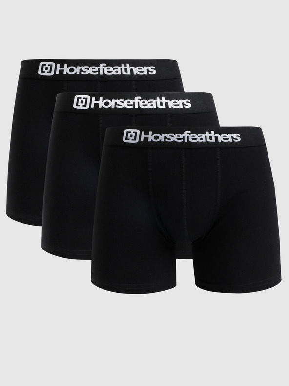 Horsefeathers Dynasty Boxerky 3 ks Černá