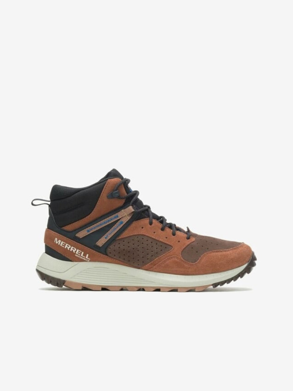 Merrell Wildwood Sneaker Boot Mid WP Kotníková obuv Hnědá