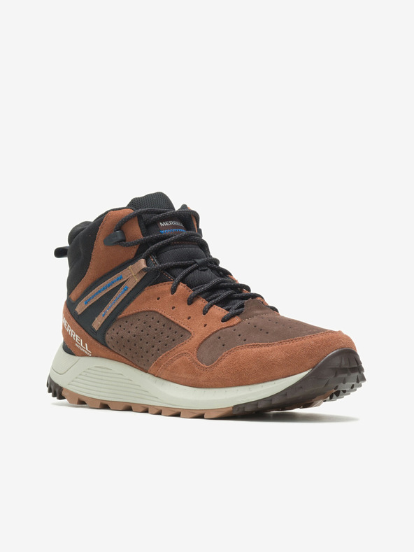 Merrell Wildwood Sneaker Boot Mid WP Kotníková obuv Hnědá