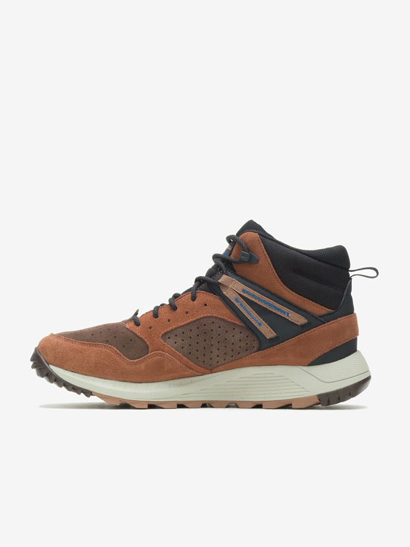 Merrell Wildwood Sneaker Boot Mid WP Kotníková obuv Hnědá