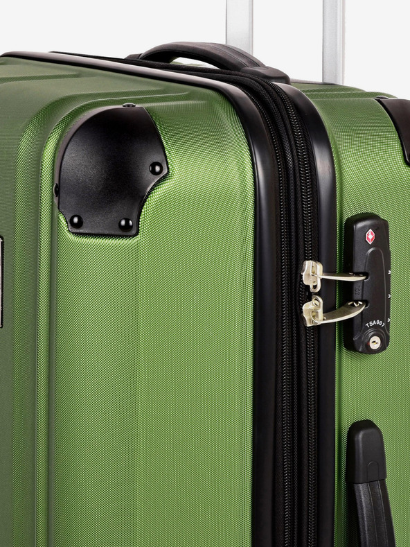 Travelite City 4w S,M,L Green Suitcase Verde